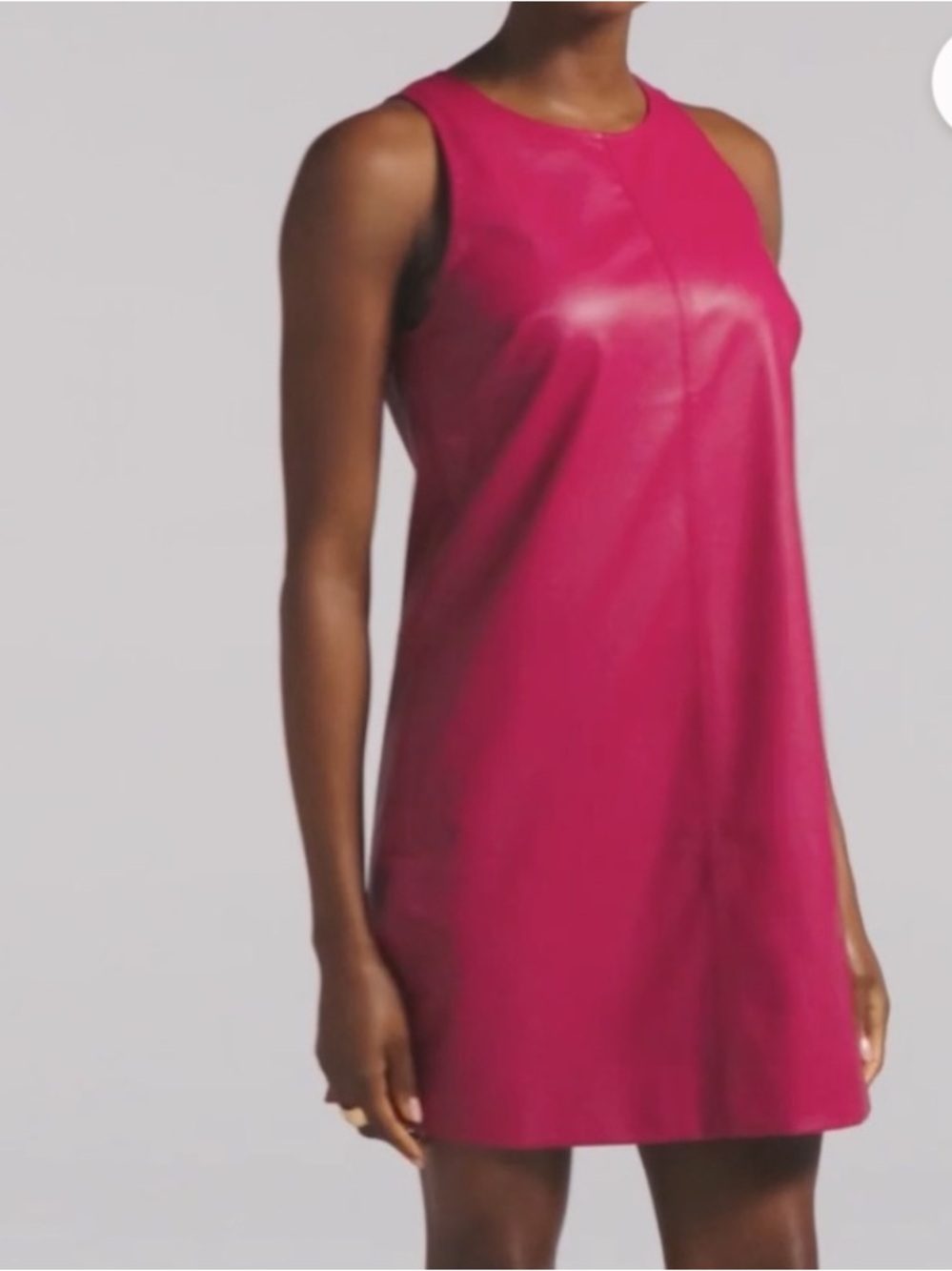 J. Crew Magenta Faux Leather Dress